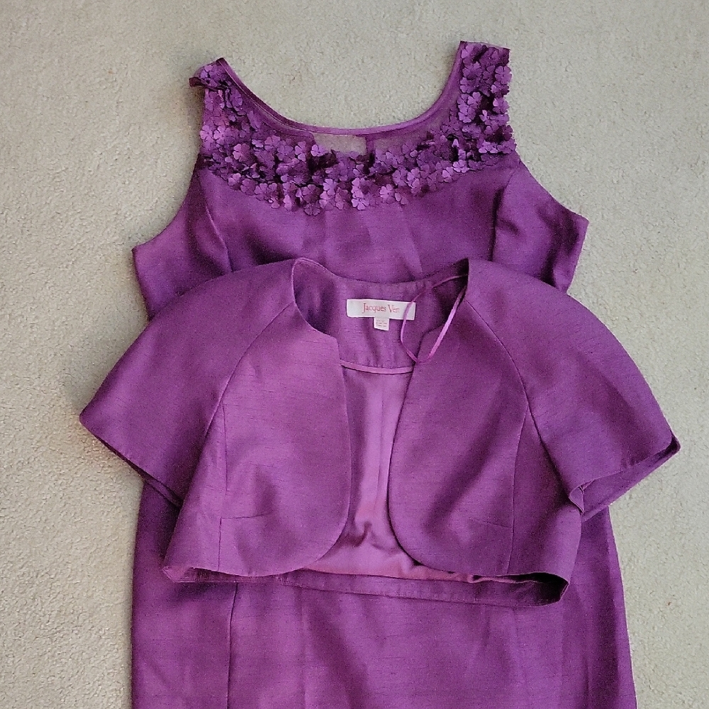 Purple Embellished Sleeveless Sheath Dress for Weddings